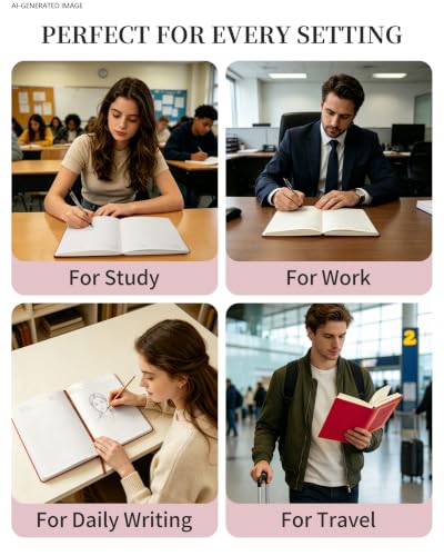 JOHSBYD Journal for Women - A5 Lined Hardcover Notebook and Diary for Teen Girls, 200 Pages 100GSM Bleedproof Paper, Inspirational Back to School College Supplies(Red) - color: Red
