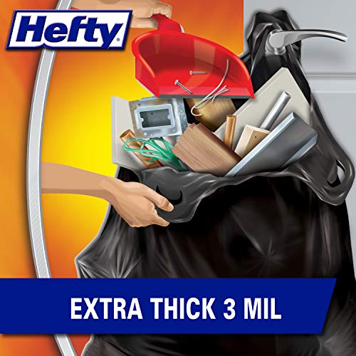 Hefty Load & Carry Heavy Duty Contractor Large Trash Bags, 42 Gallon, 26 Count - size: 26 Count (Pack of 1)