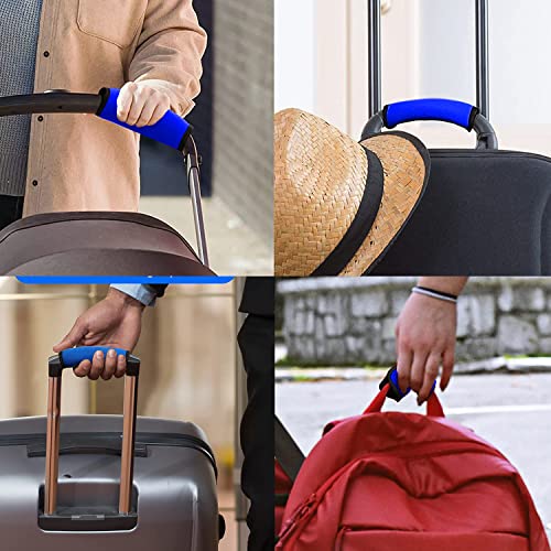 2 Pack Luggage Handle Wraps for Suitcase, Bright Color Comfort Soft Handle Covers (Blue) - color: Blue