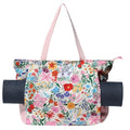 ESVAN Yoga Mat Bag Yoga Tote Carrier Shoulder Bag Carryall Tote for Office,Yoga,Pilates,Travel,Beach and Gym - color: A Pink Flower
