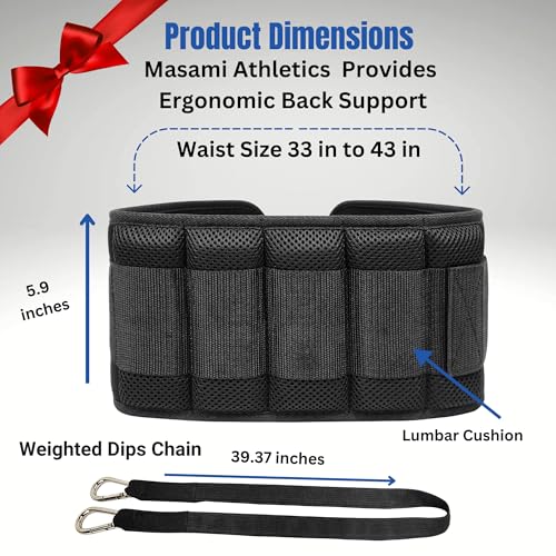 2-in-1 Weight Lifting Belt with Gloves - Self-Locking Weightlifting & Dip Set Belt with Rope & Gloves - Multi-Functional Belt for Lifting, Squats, Dips