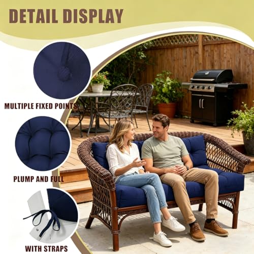 Outdoor Bench Cushions 40x20in Waterproof Swing Cushions Thicken Patio Bench Pad for Indoor Outdoor Furniture Dark Green - color: Dark Green