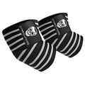 Gymreapers Weightlifting Elbow Wraps (1 Pair) - Flexible 40'' Elbow Compression Strap & Joint Support Brace - for Bench Press, Powerlifting, and Pressing - color: White