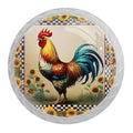 4 Pack White Cabinet Knobs, Rooster Sunflowers Drawer Handles for Cabinets, Dresser, Cupboard, Bathroom, Bedroom, Kitchen Hardware Closet Door Knob - color: Rooster Sunflowers
