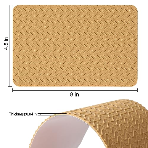Anti-Slip Shoe Grips Pads, Silicone High Heel Insole Protectors, Beige, 2 Pairs, Women's High Heel Wearers - color: Yellow, size: 8.0"×4.5"