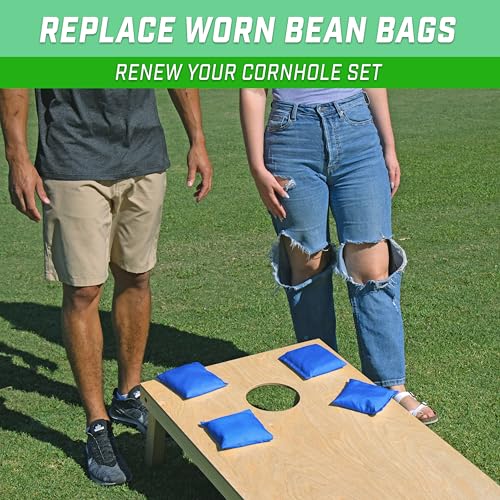 GoSports Classic Cornhole Bean Bags Set of 4-16 Colors Available - Regulation All Weather, Mix and Match - color: Royal Blue
