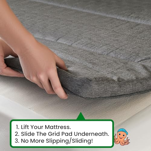 ECOHomes Non Slip Mattress Gripper Pad to Prevent Sliding (Full XL) | Stop Mattress, Keep Topper from Sliding, Anti Slip, Grip Pads Holder Stop Couch Cushion, Sofa Cushions, Patio & Furniture - size: Full XL