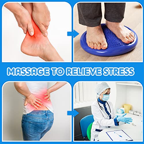 Jerify 4 Pcs Wiggle Seat Flexible Inflated Wobble Cushion Stability Balance Pad Balance Disc Sensory Seat for Men Women Fitness Physical Exercise Improving Posture Home Office - color: Multi Color