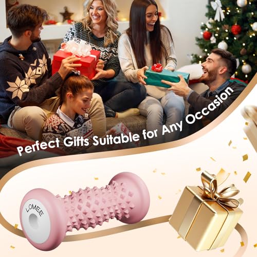 Foot Roller Massager for Plantar Fasciitis, Foot Arch and Heel Pain Relief | Deep Tissue Muscle Massage, Feet Ergonomic & Rounded Top Design - color: Pink