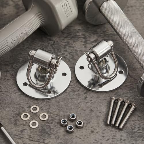 Moxweyeni 2 Pack Speed Bag Swivel Kit Stainless Steel 360° Ball Bearing Speed-Bag Mount with Screws Professional Boxing Speedbag Swivel for Home Gym, Platform & Punching Bag Stand