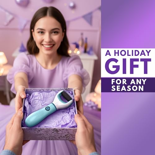 Electric Foot Callus Remover for Feet, 2800 RPM, 360° Roller | Foot Grinder & Hard Skin Remover, Replaceable Roller with Dust Cap, Ergonomic Grip, Pedicure Tools for Feet & Smooth Heels - color: Blue Callus Remover
