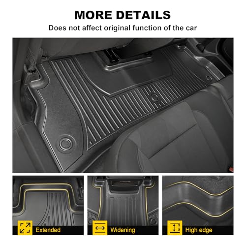 TTX LIGHTING Floor Mats & Cargo & Backrest Mat for 2024-2026 Chevy Trax | Custom Fit 1st and 2rd Row Car Mats, All Weather Cargo Tray Interior Accessories for Chevrolet Trax LS/1RS/LT/2RS/ACTIV - style: Floor & Cargo Liner & Seatback Mats