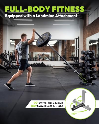 HANDBODE A-Frame Dumbbell Rack | Ideal for home gym, space-saving triangular frame, heavy-duty steel, holds multiple dumbbells securely - color: 1 X 5-Tier A-Frame with Landmine Attachment