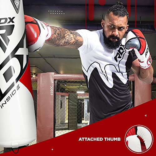 RDX Boxing Gloves EGO, Sparring Muay Thai Kickboxing MMA Heavy Training Mitts, Maya Hide Leather, Ventilated, Long Support, Punching Bag Workout Pads, Men Women Adult 8 10 12 14 16 oz - color: RED, size: 14OZ