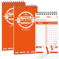 gisgfim 3 Pcs Fitness Journal for Men Women Workout Lifting Log Book Planner 4x8 Inch 70 Sheet/Pad Workout Notebook to Track Weight Loss Exercise Training Notebook Planner for Bodybuilding Gym