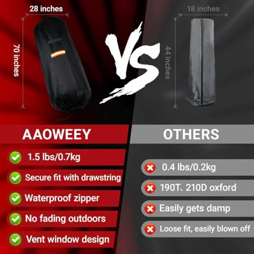 Freestanding Punching Bag Cover Outdoor Waterproof 70" H x 28" D Full Protector for Bob Dummy Boxing Bag Heavy Bag Cover