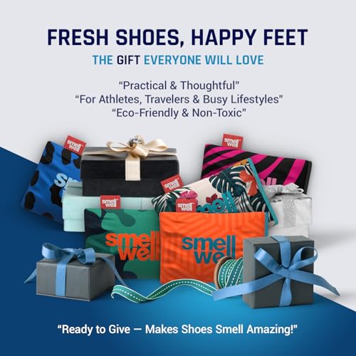 SmellWell - Scented Shoe Deodorizer Inserts - Odor Eliminators - Activated Bamboo Charcoal + Minerals - Natural Fresheners for shoes, bags, gloves - 2 x 1.8oz Original Size - Camo Green - color: Camo Green, size: 1 Count (Pack of 2)
