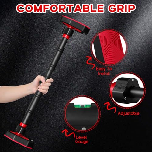 Mipcase Pull up Bar for Doorway No Drill Pull up Bar with Secure Locking and Comfortable Grip Home Fitness Equipment for -Ups Chin-Ups Upper Body Strength Training 39.37 X 6.10 X 2.75 in