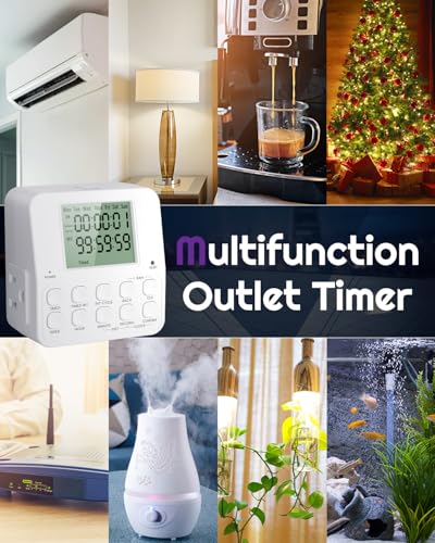 NEARPOW Digital Timer Outlet, 2 Pack Infinite Interval Repeat Cycle Timer Plug, Indoor Timed Interval Cycle Power Switch, 7 Day 24 Hour Daily Programmable Electrical Outlet with 20 ON/Off Programs - size: 2 Pack