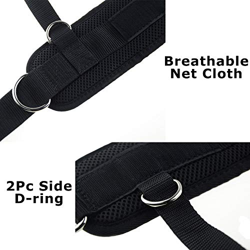 Upgrade Cable Machine Ankle Straps Fitness Cuffs for Men & Women, Neoprene Padded 4 D-Ring Heavy Duty Home Gym Cable Attachment for Glute Leg Butt Workout