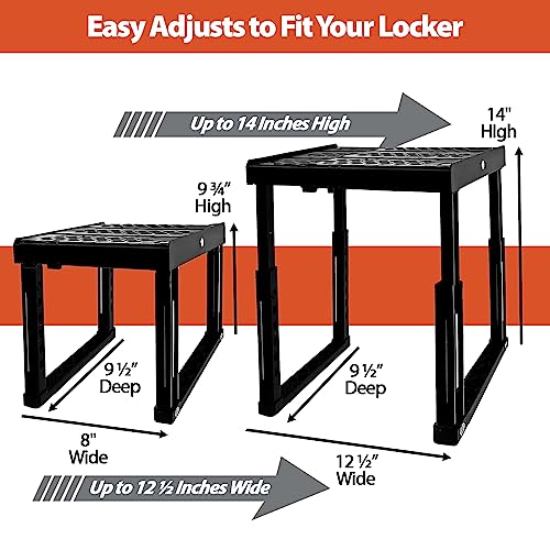 ABLinox Locker Organizer Shelf， Adjustable Width and Height, Ideal Locker for School, Office, and Gym Lockers(Magenta) - color: Magenta