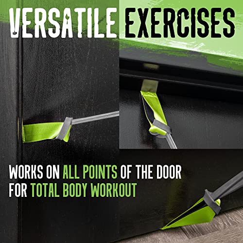 Gradient Fitness Door Anchor for Resistance Bands | Heavy Duty Resistance Band Door Anchors for Stretching Straps, Physical Therapy Exercises & Closed Loop Bands. Door Anchor for Home Gym Workout - color: Green