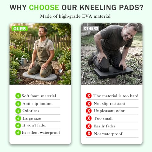 Babylush Foam Waterproof Comfortable Kneeling Pad,Grey,21×11×1.2 in | Soft Material,Anti-slip,Easy to Clean,Portable,Foldable,Gardening,Baby Bathing,Exercise,Yoga,Workout,Pilates - color: Dark Grey