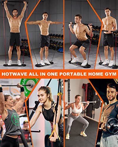 HOTWAVE Push Up Board, Portable PushUp Board, Foldable 20 in 1 Push Up Bar | Multifunctional Pushup Handles for Floor, Professional Strength Training Equipment For Men and Women at Home Gym - color: Black