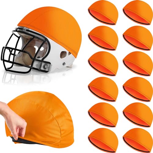 Ramede Football Helmet Covers for Practice Scrimmage Cap Helmet Cover Scrimmage Cap for Youth Adult Football Hockey Training Accessories 10.4 Inch in Diameter - color: Orange, size: Regular Style