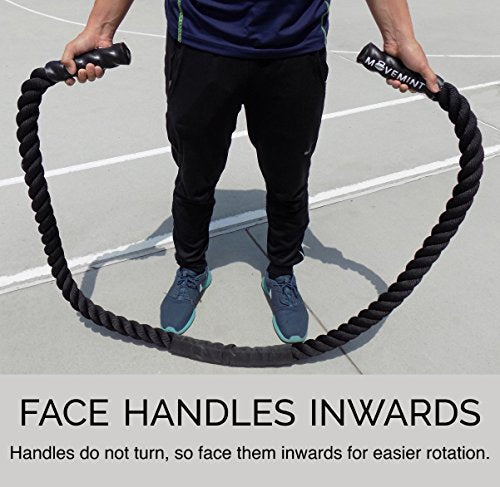 MOVEMINT Heavy Jump Rope (5LB & 8.5LB Options) w/Protection Sleeve