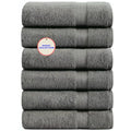 KAHAF COLLECTION 100% Cotton Bath Towels, 24x48 Pack of 6 Towels, Quick Dry, Highly Absorbent, Soft Feel Towel, Gym, Spa, Bathroom, Shower, Pool, Luxury Soft Towels (Light Grey, 24x48-6 Pack) - color: Light Grey, size: 24x48 - 6 Pack