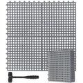 Drydiet 8 Pack Drainage Tiles Modular Interlocking Floor Tiles with 1 Pc Plastic Hammer 12" x 12" Cushion Mat Non Slip Rubber Floor mat with Holes for Pool Bathroom Deck Kitchen Patio (Gray) - color: Grey
