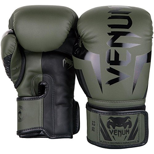 Venum Elite Boxing Gloves - color: Khaki/Black, size: 10-Ounce