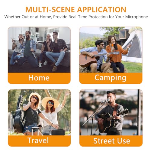 Wireless Microphone Case Compatible with JBL Wireless Two Microphone System, Dual Wireless Microphone Case for Party Box, Singing Karaoke for JBL Mic, Receiver, Adapter, AA Batteries-Orange (Box Only) - color: Organge