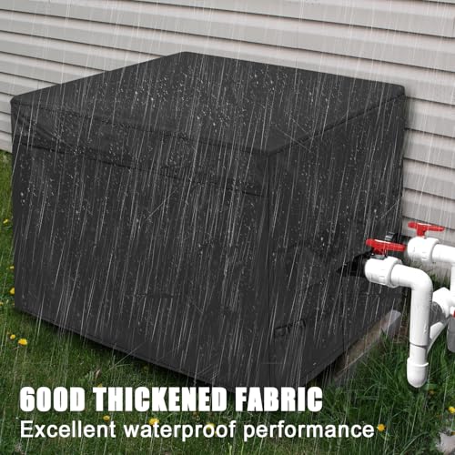 Pool Heater Cover for Hayward,600D Heavy Duty Pool Heater Cover for Outside Units Pool Heater Winter Cover Waterproof Pool Pump Equipment Cover 40" L X 34" W X31 H