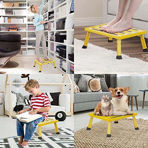 Marudina Large Platform RV Steps, 3-Level Adjustable Height Aluminum Folding Step Stool, Light Folding Anti-skidding RV Step, Supports Up to 1,000 lb (17.5" X 13.5" Large Platform) | 17.5"x13.5" Large Platform,Aluminum Frame,Non-Slip Rubber Feet,Quick Fol