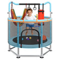 Full Wrap-Around Double Ring Legs 440lbsToddler Trampoline with Net,Trampoline for Kids - color: Blue, size: 55''