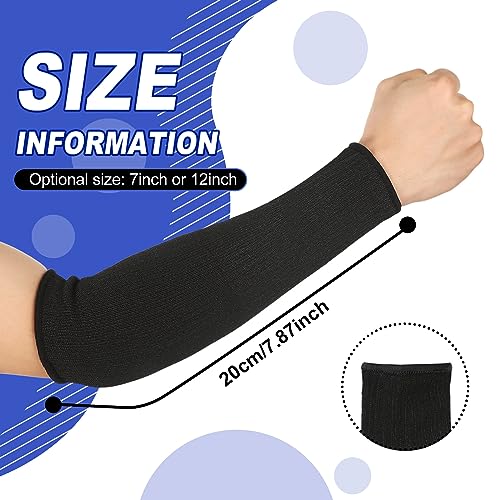 Sintege 3 Pairs Arm Protectors for Thin Skin and Bruising Cut Resistant Forearm Sleeve Level 5 Arm Burn Protection Sleeve (Light Blue, Dark Blue, Black,7.9 Inch) - color: Light Blue, Dark Blue, Black, size: 7.9 Inch