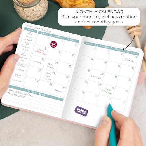 Clever Fox Food Journal Pocket - Daily Food Diary, Meal Planner to Track Calories & Nutrients, Weight Loss Tracker Notebook, 4x5.5” (Rose Gold) - color: Rose Gold, size: Pocket (4.0'' x 5.5'')
