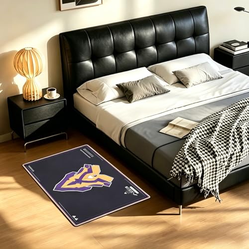 Non-Slip Floor Chair Mat for Neon Genesis Evangelion ESV & NERV Mecha Inspired Design 35"×47" - color: Purple + Orange