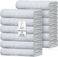 Commercial Bulk Pack of 12 Small Bath Towels – 100% Cotton Terry 24" x 46" – Ideal for Hotels, Salons, Gyms, Spas & Institutional Use – White - color: White, size: 24"x46" - PK 12