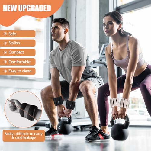 BECOJADDE Ankle Weights Set of 2 (1 lb/2 lb Each) for Women Men Adjustable Wrist Bracelet for Home Gym Weighted Bangles Wristbands Leg Arm Weights for Walking Swimming Running Pilates Yoga Gym - color: Beige, size: 2 Lb Pair (1 Lb Each)