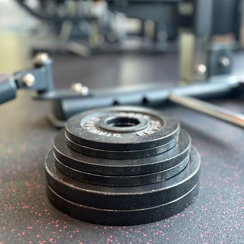 Steel Olympic Plates 35LB Set - Olympic 2 inch Premium Coated 2x of 10lb, 5lb, and 2.5lb Weights for Home or Commercial