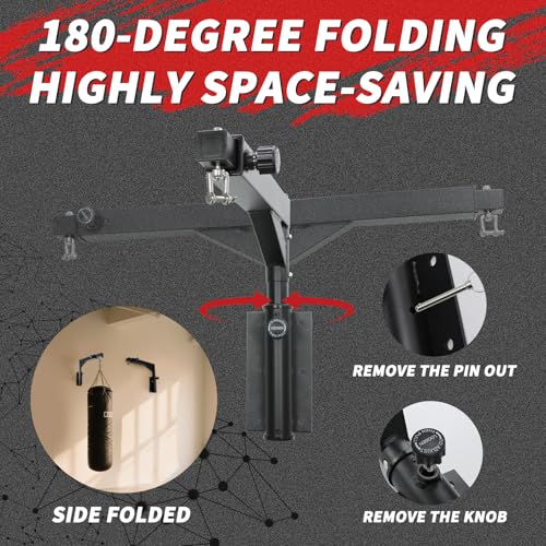 Heavy Bag Hanger Wall Mount Punching Boxing Bag Bracket Tube,Heavy Duty Adjustable Length & Height for Boxing, Taekwondo, Muay Thai Bags,for Home Gym Installation - color: square