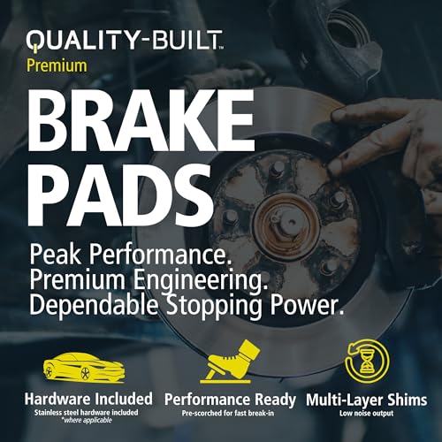 QUALITY-BUILT Front Semi-Metallic Brake Pads, Premium 1001-1045M, Compatible with 2004-2006 Ford (E-150,E-150 Club Wagon) - size: BP1045-M