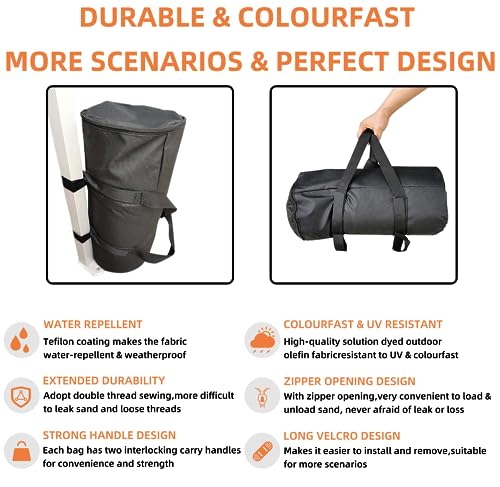 Umbrella Base Weight Sand Bags, 2 x 50 LBS Fillable Sand Bag for Umbrella Base, Cantilever Patio Umbrella, Trampoline, Outdoor Garden Backyard Furniture (Without Filler) - color: New-2 pack（52lbs each）