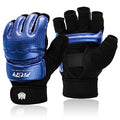 FitsT4 Sports Half Mitts MMA UFC Training Boxing Punch Bag Martial Arts Gloves - color: Blue, size: X-Small