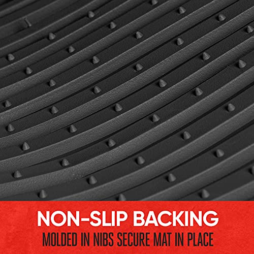 Motor Trend FlexTough™ Baseline Rubber Car Floor Mats with Trunk Mat Cargo Liner, Front & Rear Combo Set fits Most Car SUV Van Coupe Sedan, Heavy Duty All Weather Trim to Fit - color: Black, size: Extra Large
