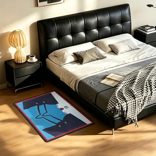 Non-Slip Floor Chair Mat 35"×47" for Evangelion Shinji Ikari Plugsuit Inspired Design - color: Shinji Ikari Plugsuit