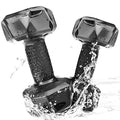 Water Weights for Pool Exercise Set of 2, Aquatic Exercise Dumbbells with Non-slip Handle, PE Materials Water Dumbbell Aerobics for Water Aerobics Weight Loss - color: Black